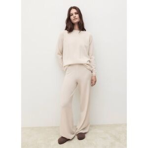 NWT MNG by Mango 100% cashmere Cream Women's Loungepants